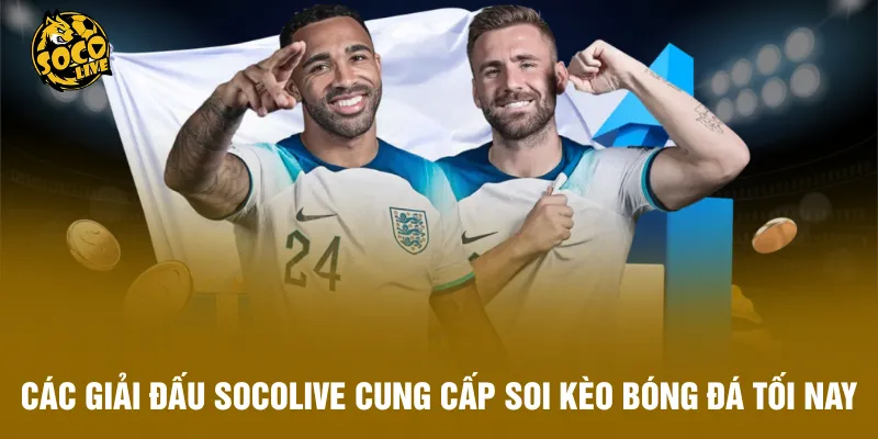 Các giải đấu Socolive cung cấp soi kèo bóng đá tối nay