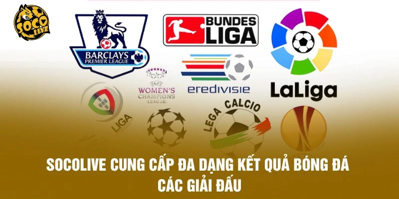 Socolive cung cấp đa dạng kết quả bóng đá các giải đấu