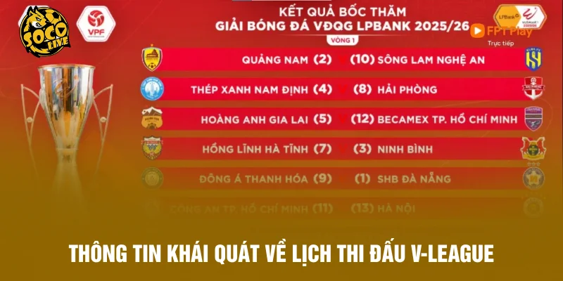 Thông tin khái quát về lịch thi đấu V-League